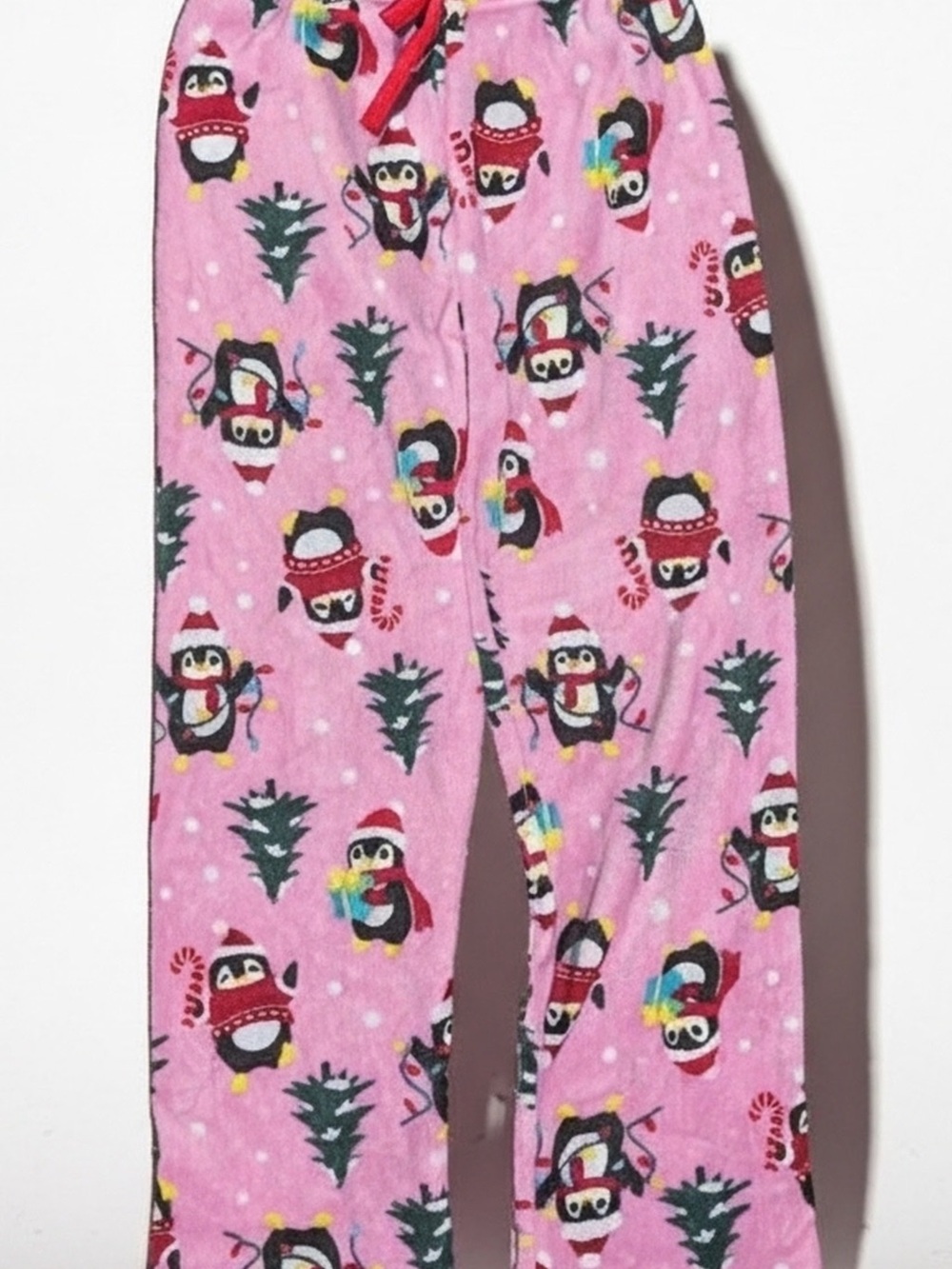 Kids Pink Penguin Holiday Pajama Pants